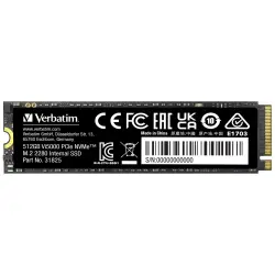Verbatim Vi5000 M.2 SSD    512GB PCIe4 NVMe                 31825