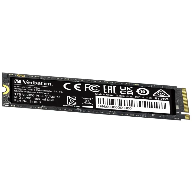 Verbatim Vi5000 M.2 SSD      1TB PCIe4 NVMe                 31826