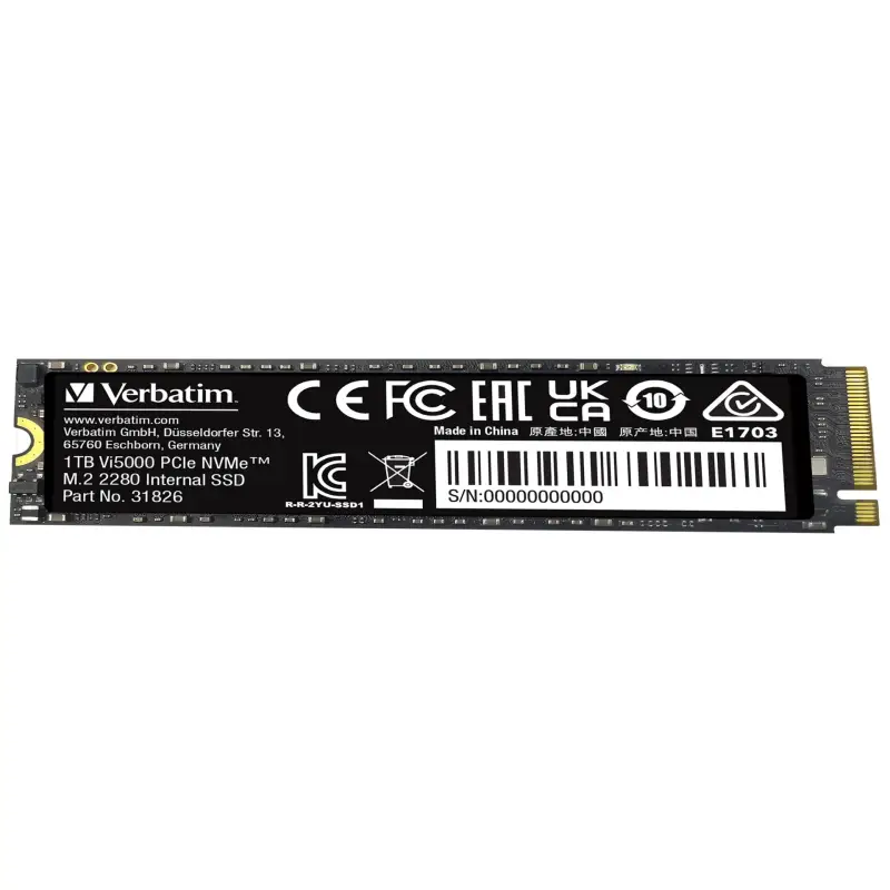 Verbatim Vi5000 M.2 SSD      1TB PCIe4 NVMe                 31826