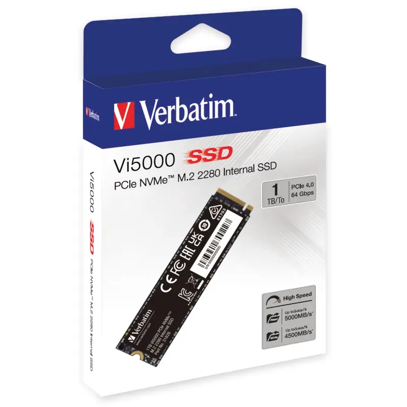 Verbatim Vi5000 M.2 SSD      1TB PCIe4 NVMe                 31826