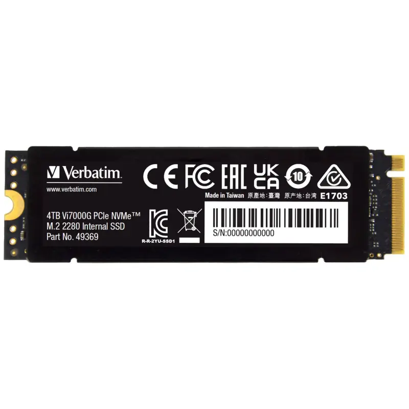 Verbatim Vi7000G M.2 SSD     4TB PCIe NVMe                  49369