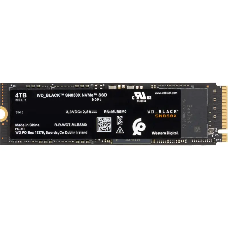Western Digital Black SSD    4TB SN850 NVMe           WDS400T2X0E