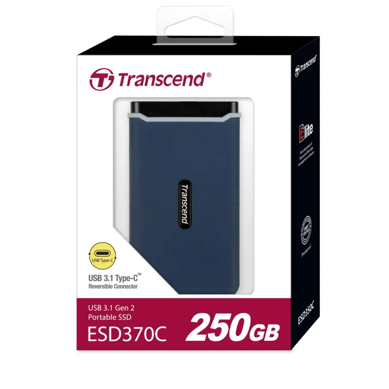 Transcend SSD ESD370C      250GB USB-C USB 3.1 Gen 2