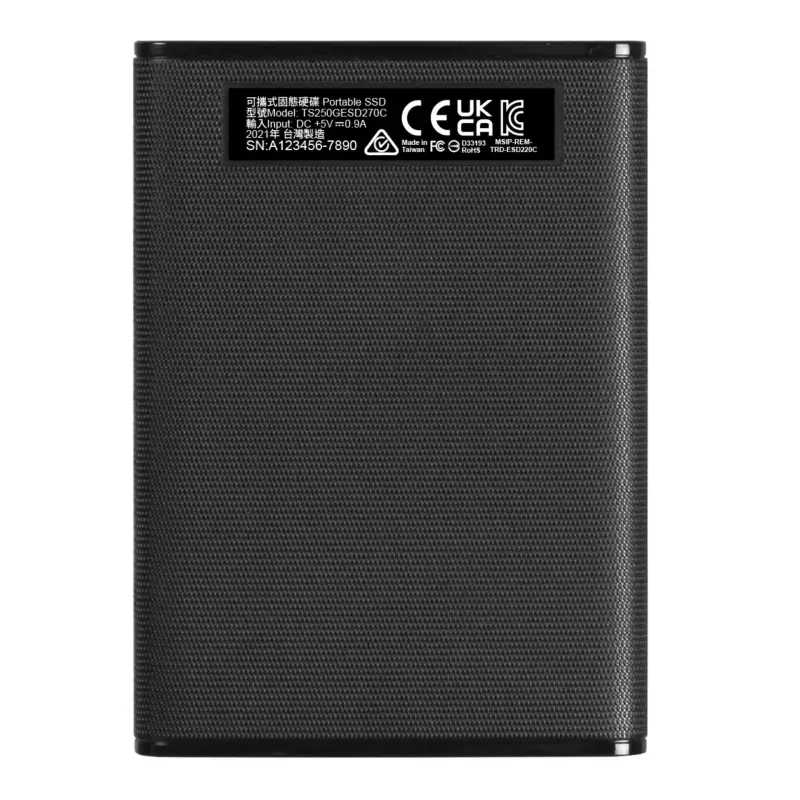 Transcend SSD ESD270C      250GB USB-C USB 3.1 Gen 2
