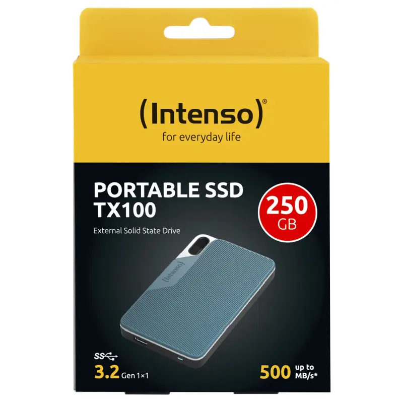 Intenso externe SSD TX100  250GB USB 3.2 Gen 1x1 grey-blue