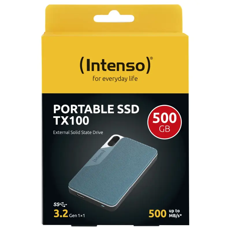 Intenso externe SSD TX100  500GB USB 3.2 Gen 1x1 grey-blue