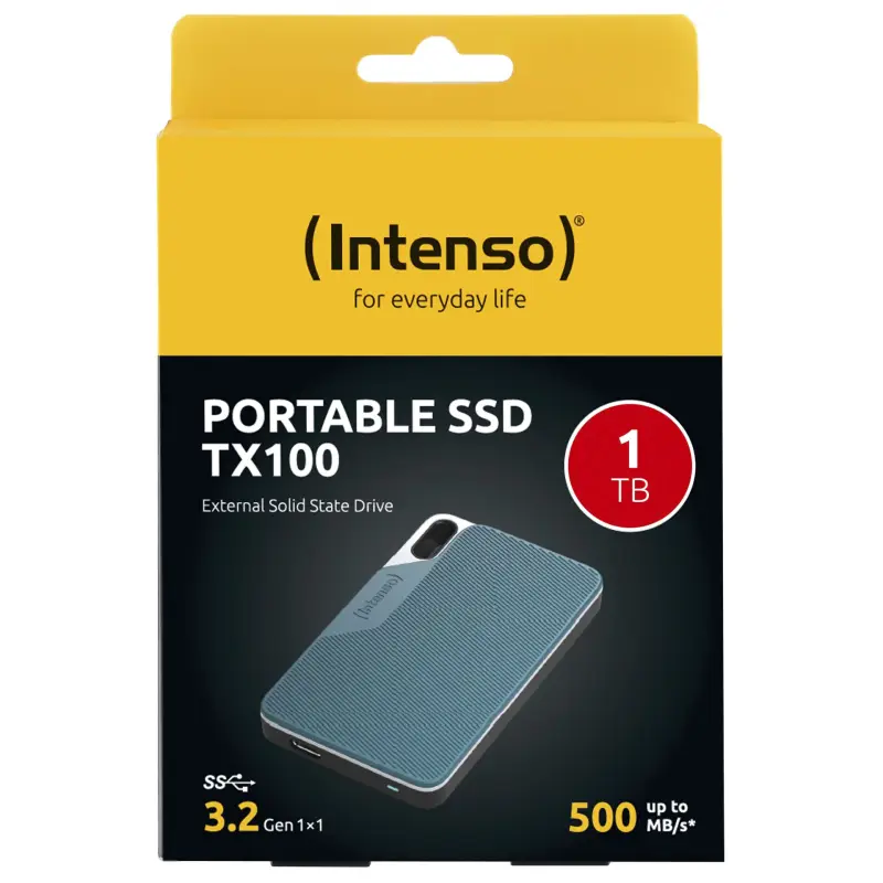 Intenso externe SSD TX100    1TB USB 3.2 Gen 1x1 grey-blue