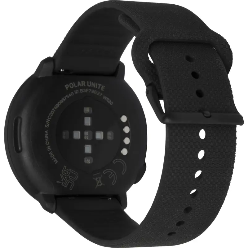 Polar Unite Black S-L Silicone Wristband with Pin Buckle