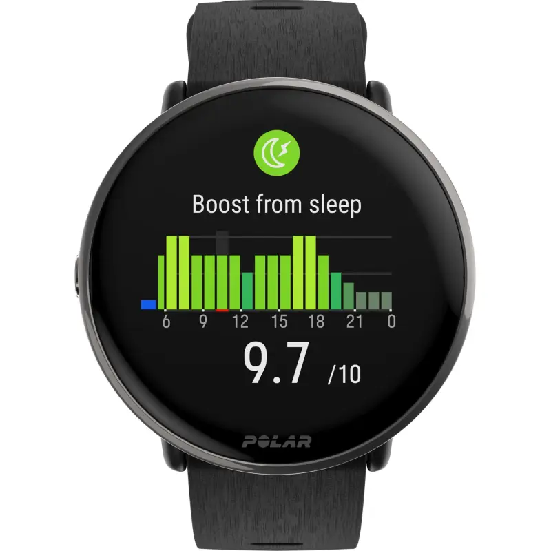 Polar Ignite 3 Titanium Silicone Band black