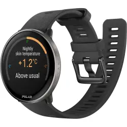 Polar Ignite 3 Titanium Silicone Band black