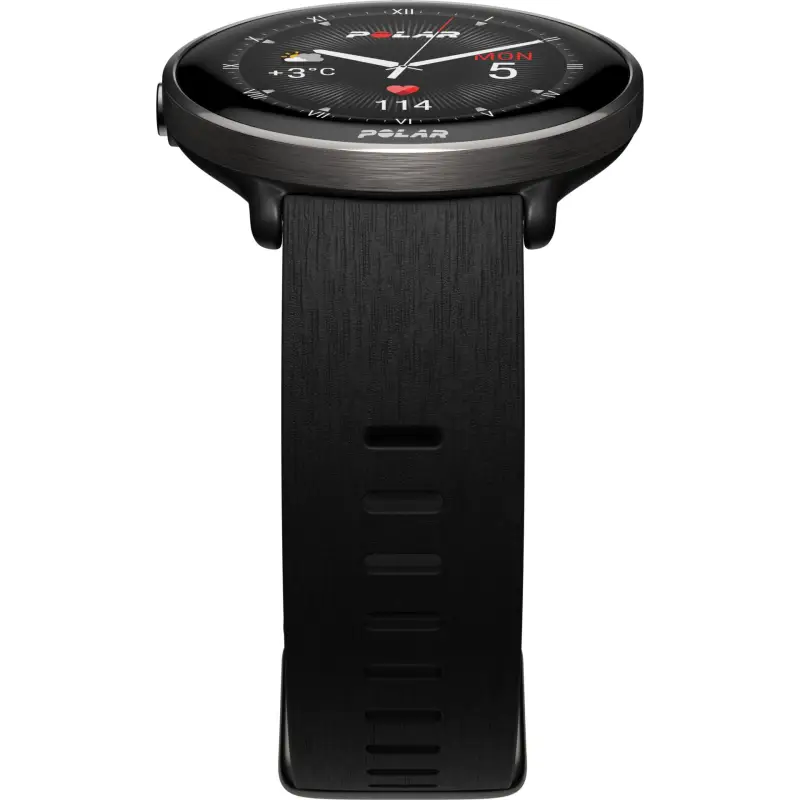 Polar Ignite 3 Titanium Silicone Band black