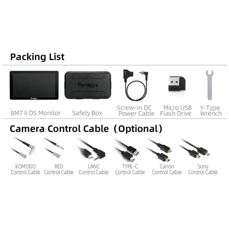 Portkeys BM7 II DS 7 Inch Wireless Camera Control Monitor