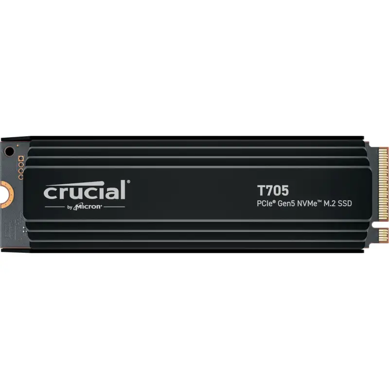 Crucial T705 with heatsink   2TB PCIe Gen5 NVMe M.2 SSD