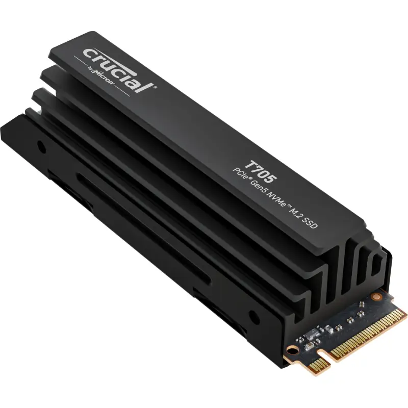 Crucial T705 with heatsink   2TB PCIe Gen5 NVMe M.2 SSD