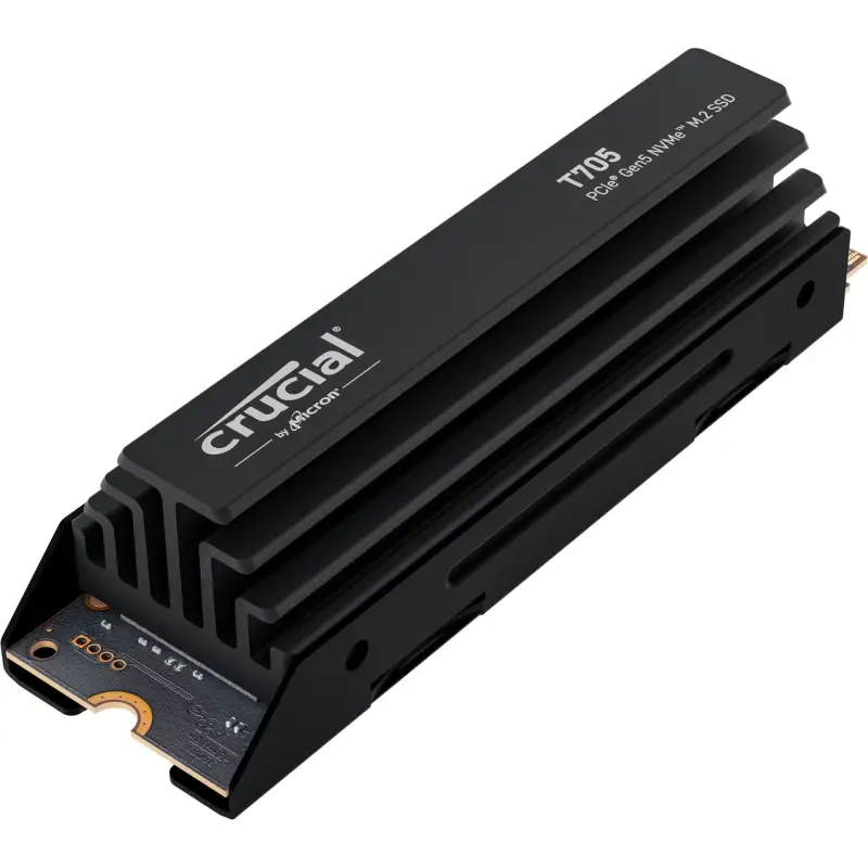 Crucial T705 with heatsink   4TB PCIe Gen5 NVMe M.2 SSD