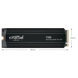 Crucial T705 with heatsink   4TB PCIe Gen5 NVMe M.2 SSD