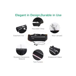 UGREEN Outdoor Running Waist Belt Pack Black