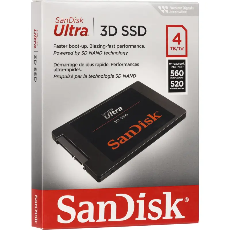SanDisk SSD Ultra 3D         4TB SDSSDH3-4T00-G26