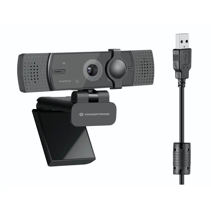 Conceptronic AMDIS07B 4K-UltraHD Autofokus-Webcam