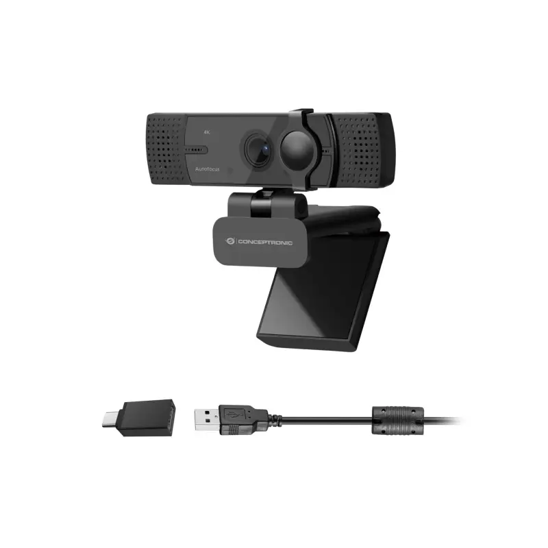 Conceptronic AMDIS08B 4K-UltraHD Weitwinkel-Webcam