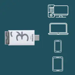 Philips USB 3.2             32GB Click Series Gen 1 USB-C