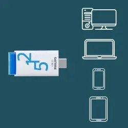 Philips USB 3.2            512GB Click Series Gen 1 USB-C