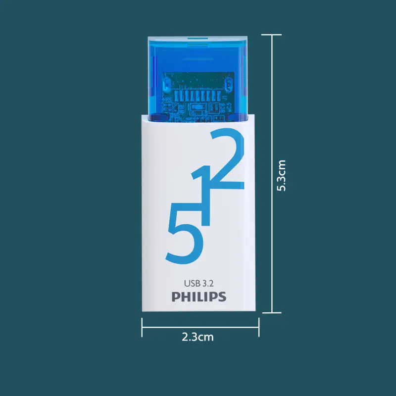 Philips USB 3.2            512GB Click Series Gen 1 USB-C