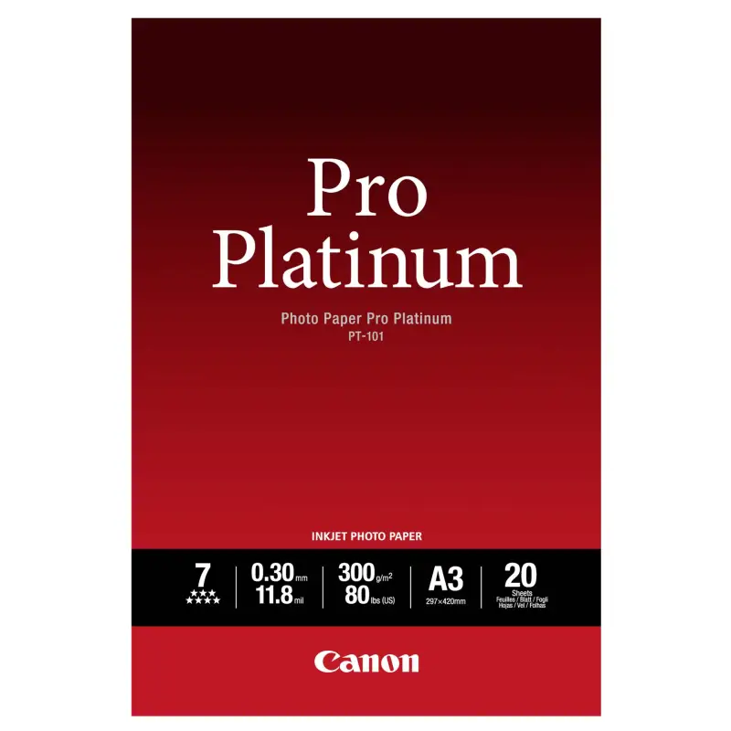 Canon PT-101 A 3, 20 kartek Photo Paper Pro Platinum   300 g