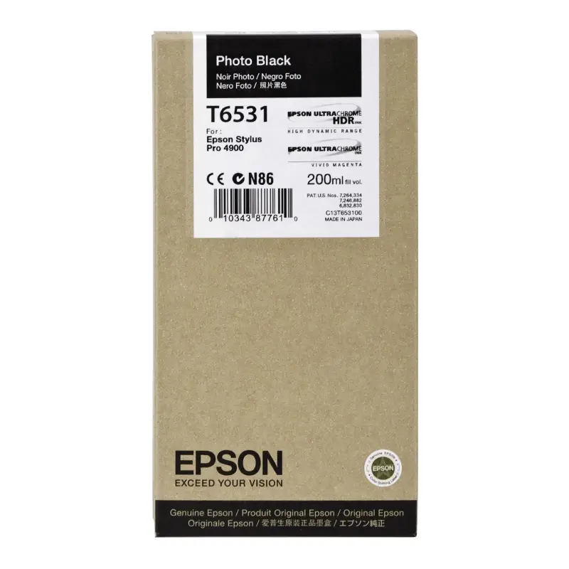 Epson Tusz photo czarny  T 653 200 ml      T 6531