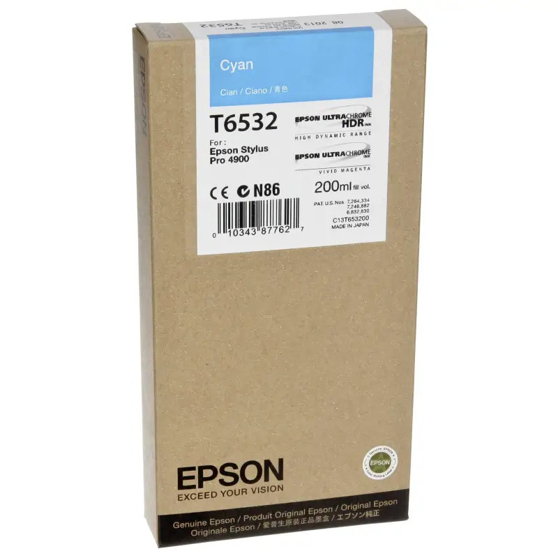 Epson Tusz cyan T 653 200 ml   T 6532