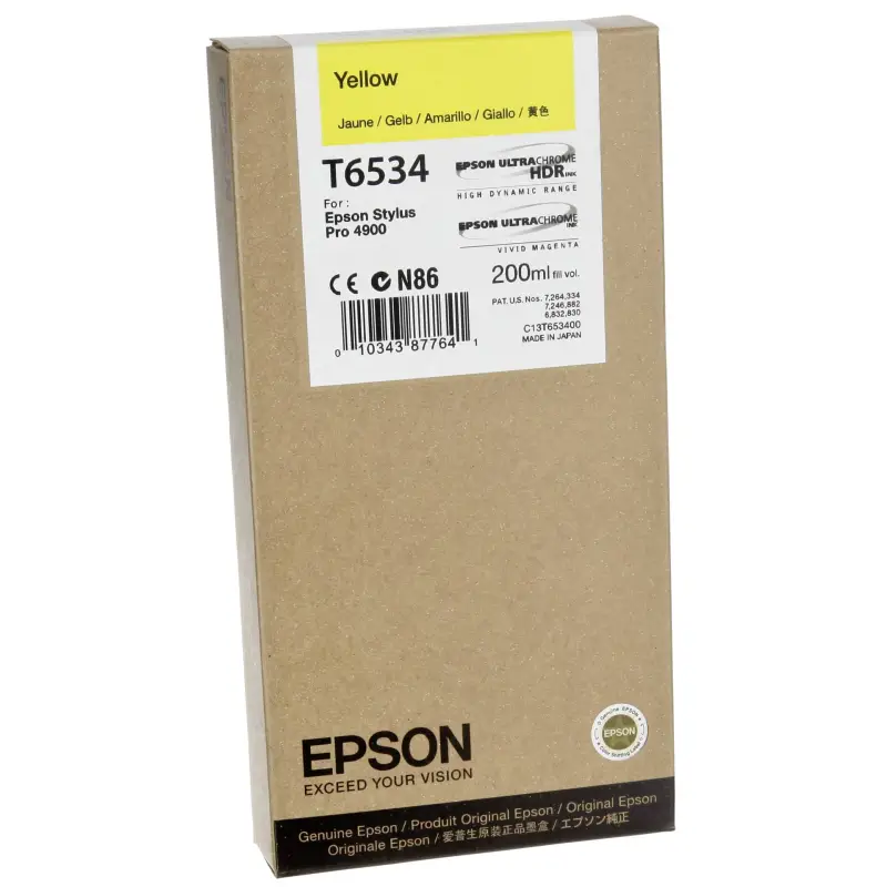 Epson Tusz zolty T 653 200 ml   T 6534