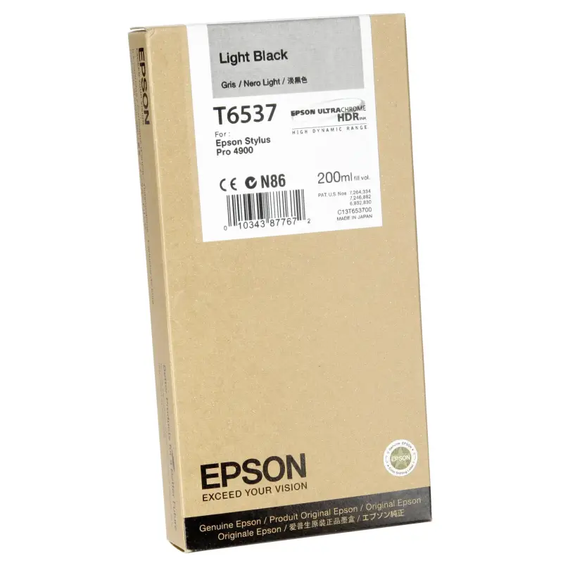 Epson Tusz jasny czarny  T 653 200 ml      T 6537