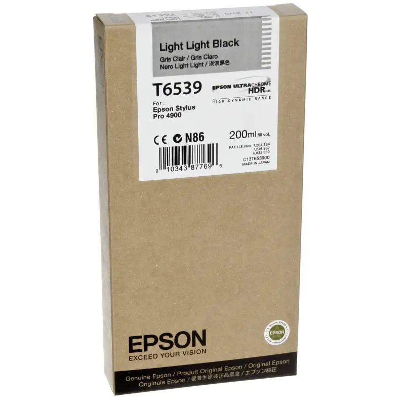 Epson Tusz jasny jasny czarny  T 653 200 ml      T 6539