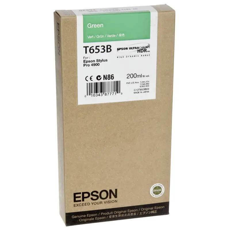 Epson Tusz zielony T 653 200 ml   T 653B