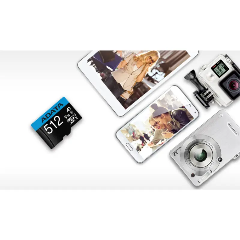 ADATA CARD MICROSDHC       512GB UHS-I CL10 100/20 MB/s W/1 Adap.