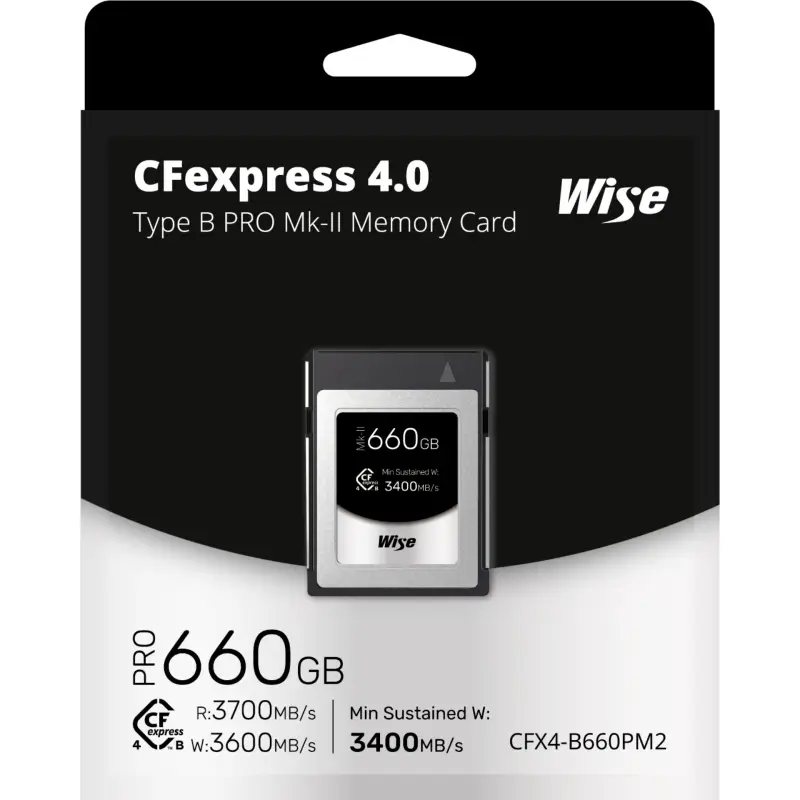 Wise CFexpress 4.0 Type B PRO 660GB MK-II      WI-CFX4-B660PM2