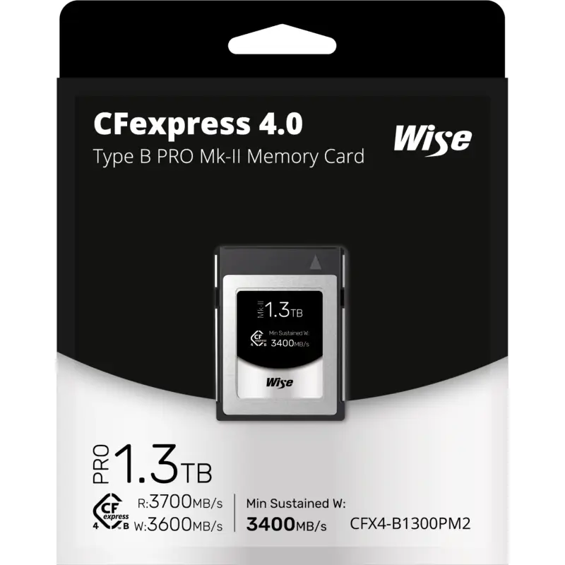 Wise CFexpress 4.0 Type B PRO 1,3TB MK-II     WI-CFX4-B1300PM2