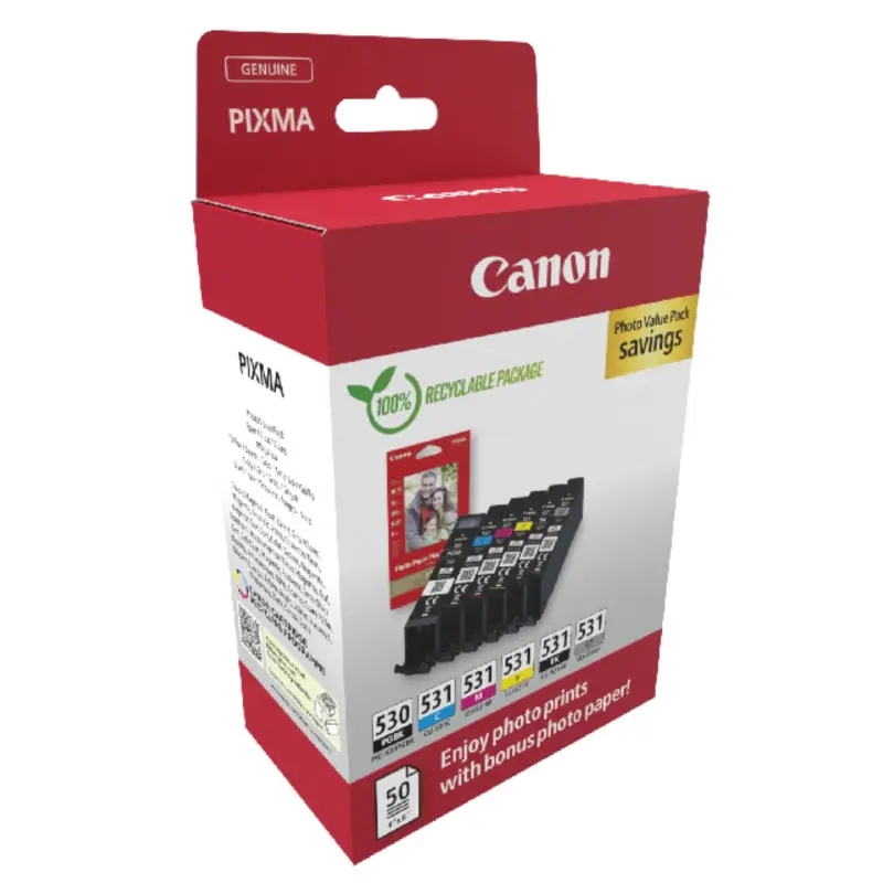 Canon PGI-530 / CLI-531 Photo Value Pack PGBK/C/M/Y/BK/GY