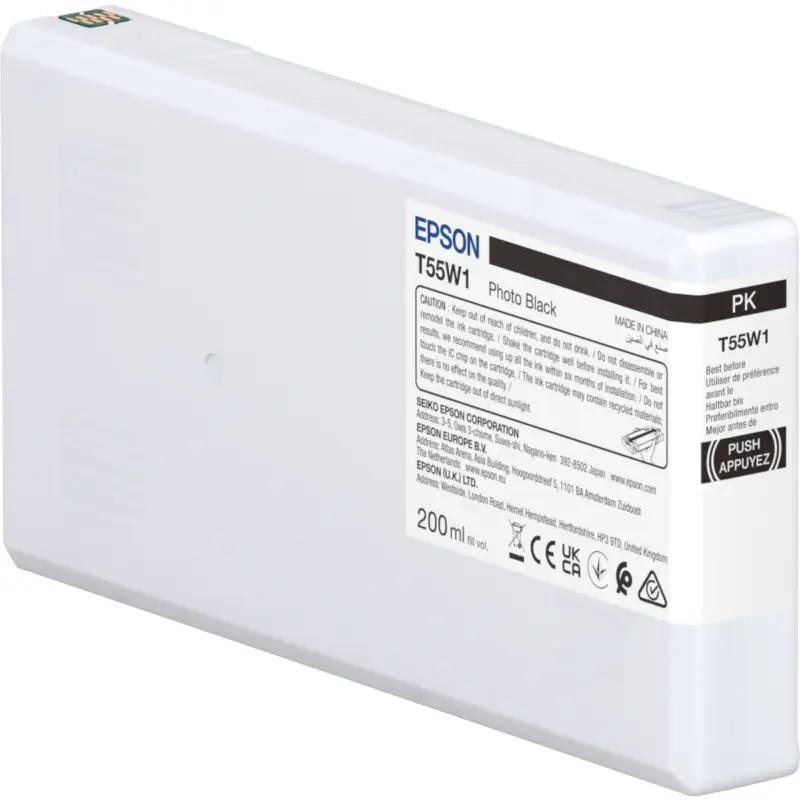 Epson Tintenpatrone photo black T 55W 200 ml              T 55W1