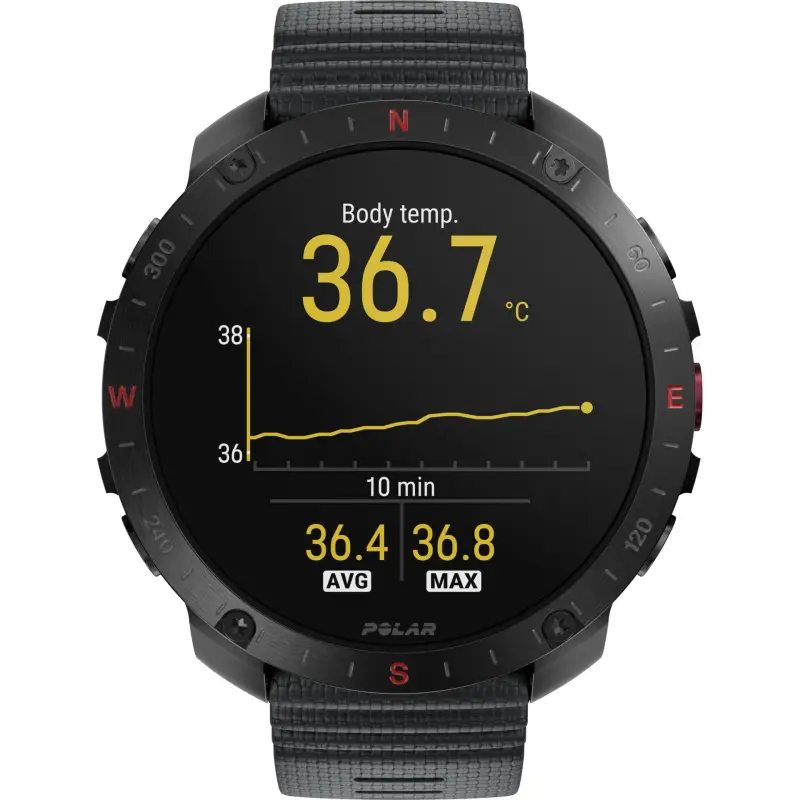 Polar Grit X2 Pro HR S-L Black