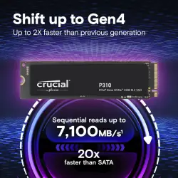 Crucial P310 Gen4 2280       1TB NVMe PCIe M.2 SSD