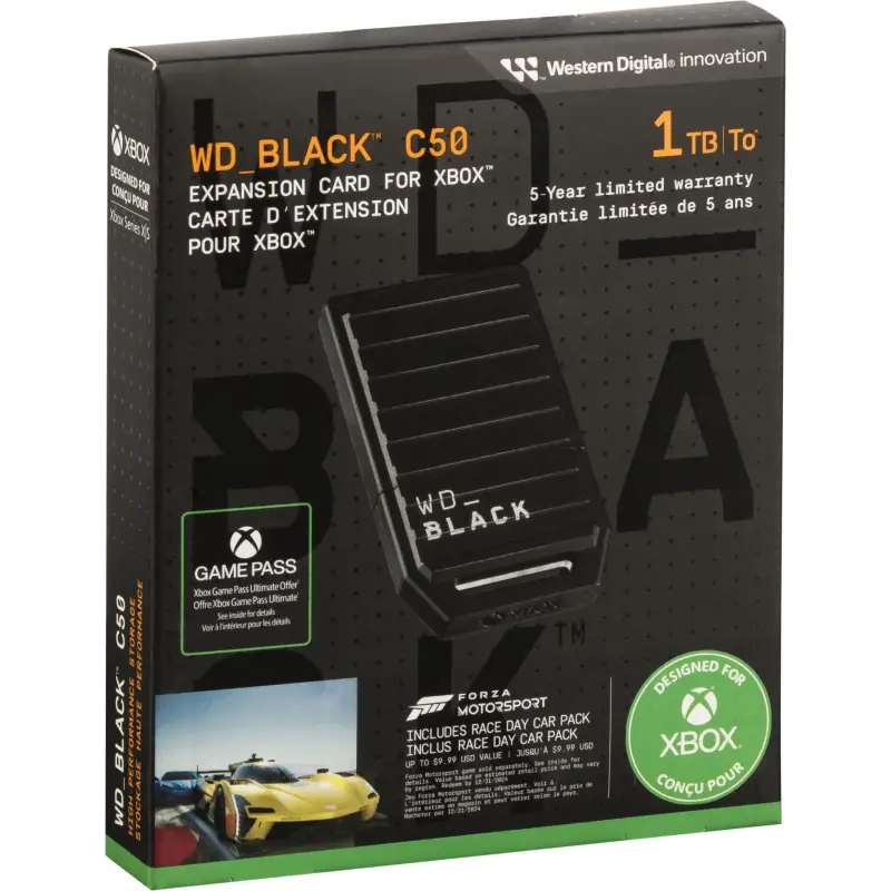Western Digital Black SSD 1TB C50 Expansion Card do Xbox