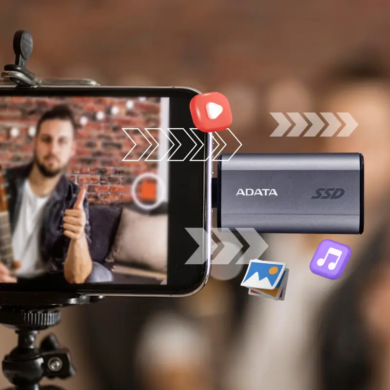 ADATA Externe SSD SC750    500GB Plug&Go Silver 1050/1000