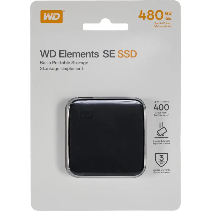 Western Digital Elements SE 480GB 400MS/s WDBAYN4800ABK-WESN