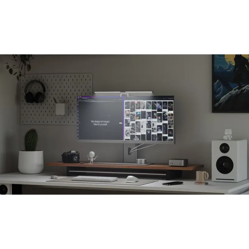 Alogic Illuminate Light Bar with 4k Autofocus Camera Space Grey