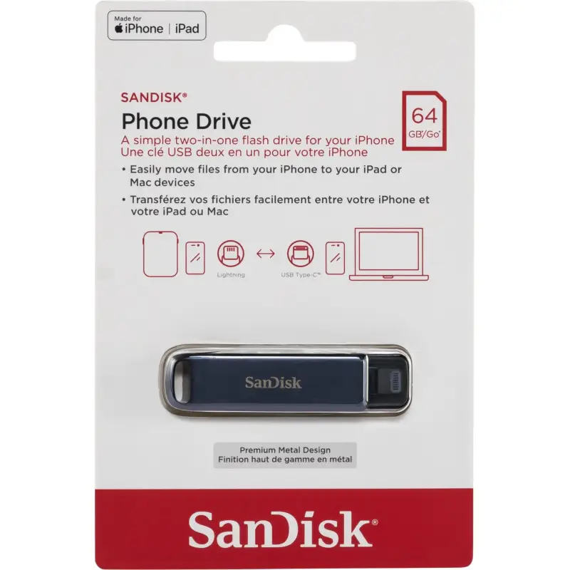 SanDisk Phone Drive  2in1   64GB USB C USB A   SDIXD0N-064G-GN6NN