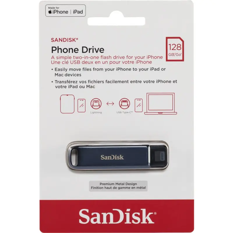 SanDisk Phone Drive  2in1  128GB USB C USB A   SDIXD0N-128G-GN6NE