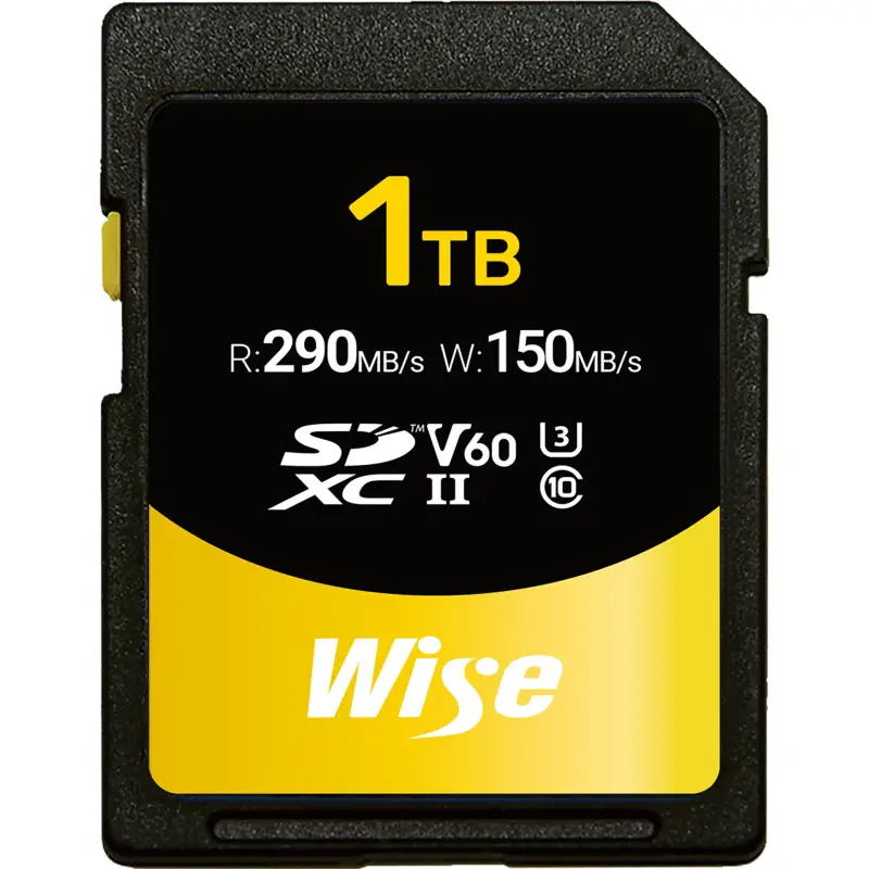 Wise SDXC UHS-II V60         1TB R:290MBs / W:150MBs  WI-SD-S1024