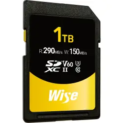 Wise SDXC UHS-II V60         1TB R:290MBs / W:150MBs  WI-SD-S1024