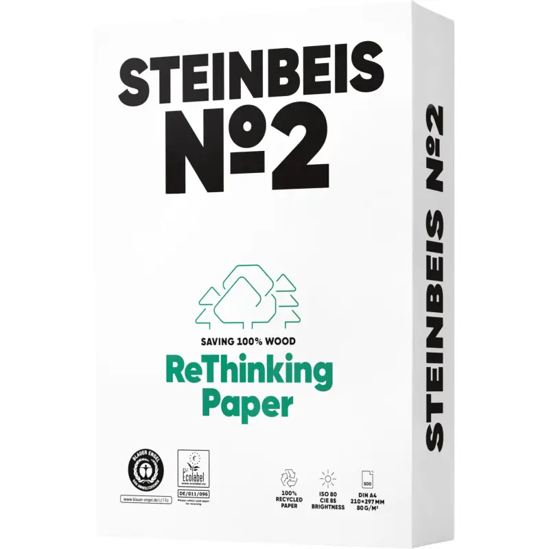 Steinbeis nr 2 Recyclingpapier A 4 80 g 500 arkusz ISO 80